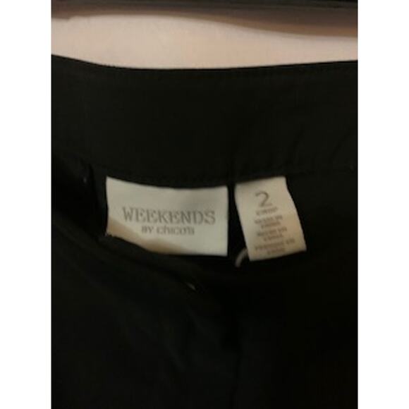 Weekends by Chico's Size 2 Black Crop Pant - Picture 2 of 6